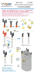 Rainbow RB7138 1/700Detail Up IJN Steam Pipes & Smoke Pipes I (Large size|4types,3DP+PE)