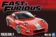 Aoshima AO-06796 1/24 WS-03 Model Sports Car Kit Fast & Furious Mazda FD3S RX-7