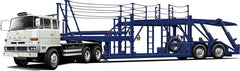 Fujimi 01201 1/24Mitsubishi Fuso FV HighCab Tractor&Transporter 24TR-1 Gray Modelkit