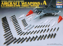 Hasegawa X48-1 1/48 Scale Model Aircraft Weapons:A U.S.Bombs & Tow Target System 36101