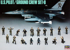 Hasegawa X48-5 1/48 Aircraft Navy Figure Model Kit U.S Pilot Ground Crew Set B 36105