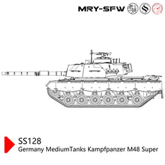 SSMODEL MRY-SFW SS35128 1/35 Military Model Germany MediumTanks Kampfpanzer M48 Super