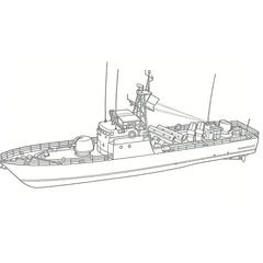 SSMODEL SSC700150S 1/700 Military Model LY Beir Grassa Missile Boat FULL HULL