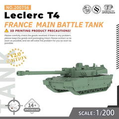 SSMODEL SS200756 1/200 Military Model Kit France Leclerc T4 Main Battle Tank