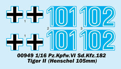 Trumpeter 00949 1:16 Pz.Kpfw.VI Sd.Kfz.182 Tiger II (Henschel 105mm)Model Kit