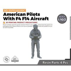 SSMODEL SSPR160200C 1/160 Modern American Pilots With F4 F14 Aircraft