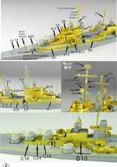 Five Star 1/700 FS700040 USS Light Cruiser San Diego Upgrade Set for Dragon