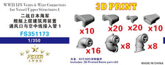FIVE STAR FS351173 1/350 WWII IJN Vents & Wire Connectors for Vessel Upper