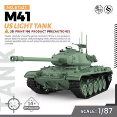 SSMODEL MRY-SFW SS87527 1/87 Military Model Kit US M41 Light Tank