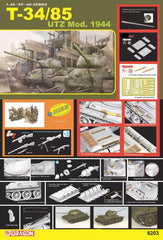 DRAGON 6203 1/35 WW.II T-34/85 UTZ Mod. 1944 w/Tracks Model Kit