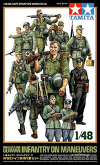 Tamiya 32530 1/48 Scale Model Figure Kit WWII German Infantry on Maneuvers