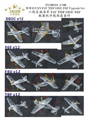 Fivestar PE 1/700 WWII USN F4U TBF SB2C F6F Upgrade Set FS700118