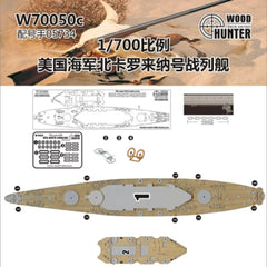 Hunter W70050 1/700 Wood Deck NORTH CAROLINA BB-55 FOR TRUMPETER 05734
