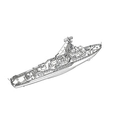 SSMODEL 1/350 Military Model USSR Soviet Union T43K Class Minesweeper Full Hull