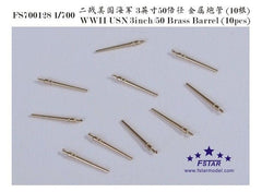 Five Star FS700128 1/700 WWII 3inch/50 Brass Barrel (10pcs)