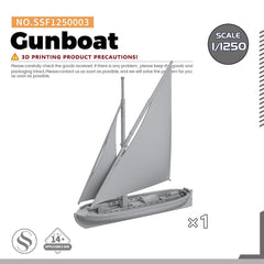 SSMODEL SSF1250003 1/1250 Gunboat