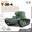 SSMODEL SS144600 1/144 Military Model Kit Soviet T-26-4 Light Tank