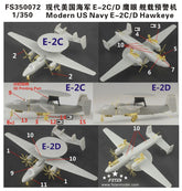 Five star 1/350 FS350072 Modern US Navy E-2CD Hawkeye Upgrade Set (for 6 set)