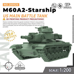 SSMODEL SS200929 1/200 Military Model Kit US M60A2-Starship Main Battle Tank