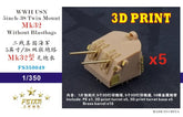 Five star FS350049 1/350 WWII USN 5inch/38 Twin mount Mk32 without blastbags