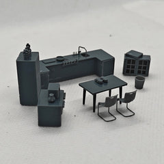 SSMODEL LYTS64012 1/64 S Scale Scenes Simulated Kitchen And Dining Table Models