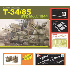 DRAGON 6203 1/35 WW.II T-34/85 UTZ Mod. 1944 w/Tracks Model Kit