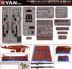 YAN MODEL PE-35206 1/35 German Sd.Kfz.234/3 ArmoredVehicle(For Dragon 6964 )