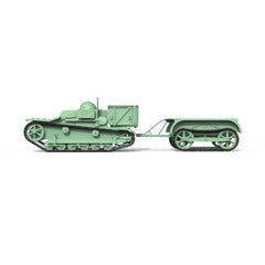 SSMODEL SS144667 1/144Military Kit France Renault UE Tank Destroyer With Trailer