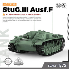 SSMODEL SS72719 1/72 25mm Military Model Kit German StuG.III Ausf.F