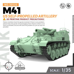 SSMODEL SS35516 V1.9 1/35 Military Model Kit US M41 Self-propelled Artillery