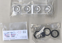 Aoshima AO-20313 1/24Car Tuned Parts(03)BBS Type RX DTM 18"inch Wheels&Tires Set