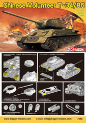 DRAGON 7668 1/72 Chinese Volunteer T-34/85 Tank