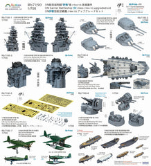 Rainbow RB7190 1/700 IJN Ise Class Carrier Battleship 1944 Up Set for Fujimi Kit