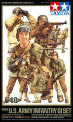 Tamiya 32513 1/48 Scale Model Kit WWII US Army Infantry GI Figure Set