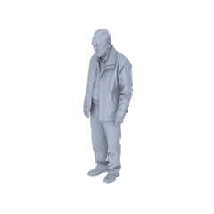 Detail view of Yao's Studio LYTR184 Marketplace Elderly Figures Resin Miniature Model 3-Figure Set, Unpainted Street Life Figures, DIY Painting Scene Decoration Miniatures Diorama Resin Figures Model