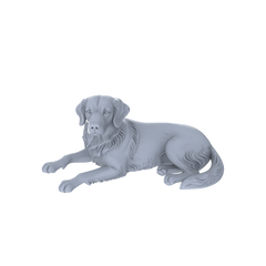Detail view of Yao's Studio LYTR187 Golden Retriever Resin Miniature Model 3-Figure Set, Unpainted Pet Figures, DIY Painting Scene Decoration Miniatures Diorama Resin Figures Model