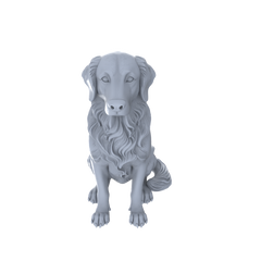 Detail view of Yao's Studio LYTR187 Golden Retriever Resin Miniature Model 3-Figure Set, Unpainted Pet Figures, DIY Painting Scene Decoration Miniatures Diorama Resin Figures Model