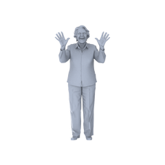 Detail view of Yao's Studio LYTR188 Joyful Elderly Figures Resin Miniature Model 6-Figure Set, Unpainted Happy Elderly Figures, DIY Painting Scene Decoration Miniatures Diorama Resin Figures Model