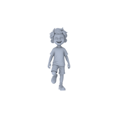 Detail view of Yao's Studio LYTR205 Unpainted Miniature 3-Piece Set - Mother & Children Figures to Build Immersive Urban Scenes Miniatures Diorama Resin Figures Model