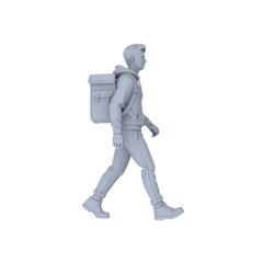 Detail view of Yao's Studio LYTR207 Unpainted Miniature 6-Piece Set - City Vibrant Pedestrians Scene Models for Realistic Dioramas Miniatures Diorama Resin Figures Model