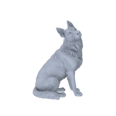 Detail view of Yao's Studio LYTR191 German Shepherd Resin Miniature Model 4-Figure Set, Unpainted Dynamic Pose Figures, DIY Painting Scene Decoration Miniatures Diorama Resin Figures Model