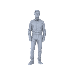 Detail view of Yao's Studio LYTR237 Unpainted Modern Male Figure 5-Pack, Miniature Diorama Accessories for Model Painters & Scene Enthusiasts Miniatures Diorama Resin Figures Model