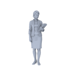 Detail view of Yao's Studio LYTR238 Miniature Urban Professional Women 2-Pack, Unpainted Diorama Models for Scene Building & Custom Painting Miniatures Diorama Resin Figures Model