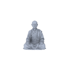Detail view of Yao's Studio LYTR249 Monk Figures Resin Miniature Model 3-Figure Set, Unpainted Meditation & Walking Figures, DIY Painting Scene Decoration Miniatures Diorama Resin Figures Model