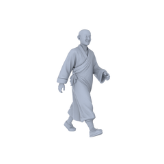Detail view of Yao's Studio LYTR249 Monk Figures Resin Miniature Model 3-Figure Set, Unpainted Meditation & Walking Figures, DIY Painting Scene Decoration Miniatures Diorama Resin Figures Model