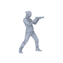 Detail view of Yao's Studio LYTR142 Shooting Tactical Scene Resin Miniature Model 2-Figure Set - Shooter Figures Unpainted DIY Model Painting Tactical Scene Decor 1set Model