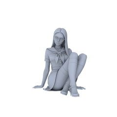 Detail view of Yao's Studio LYTR144 Sailor Suit Girls Resin Miniature Model 6-Figure Set - Young Girl Figures Unpainted DIY Model Decor 1set Model