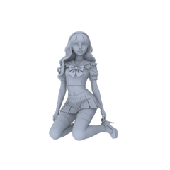 Detail view of Yao's Studio LYTR144 Sailor Suit Girls Resin Miniature Model 6-Figure Set - Young Girl Figures Unpainted DIY Model Decor 1set Model