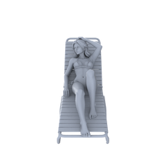 Detail view of MRY-SFW LYTR148D Modern Summer Swimsuit Female Single on Lounge Chair 1pc Model