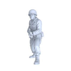 Detail view of MRY-SFW LYGR136 WWII US Army Team Wargame Resin White Model Wargame Miniature Soldier Scene Character Hand Figure Hand Painted Model